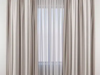 Set 53 Curtains 3D model