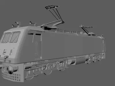 INDIAN TRAIN LOCOMOTIVE DIESEL ENGINE WAP 4 3D MODEL  3D model