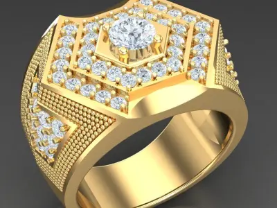 Luxury Men Rings Designs 6MR084 3D print model