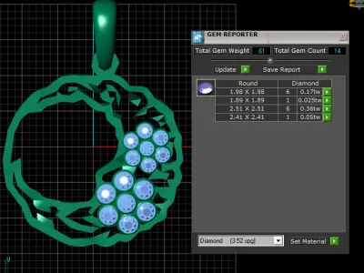 Geometric ring pendant 3D printable model  3D print model