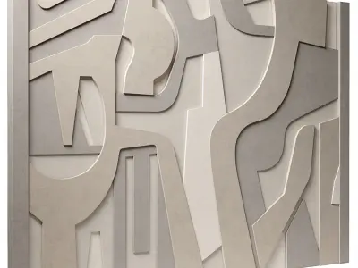 Decorativ panel wave 31 3D model