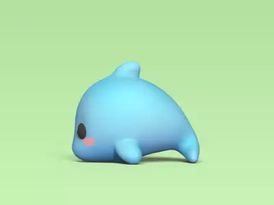 Cute Dolphin  3D print model
