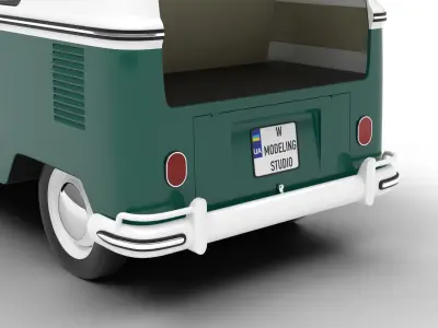Volkswagen T1 Combi 1950 HQ 3d model 3D model