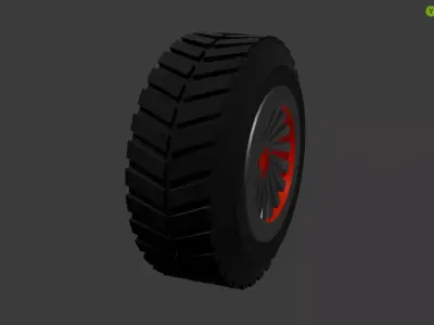 Car Tire 4x4 - Game Ready Wheel 3D Model Low-poly 3D model