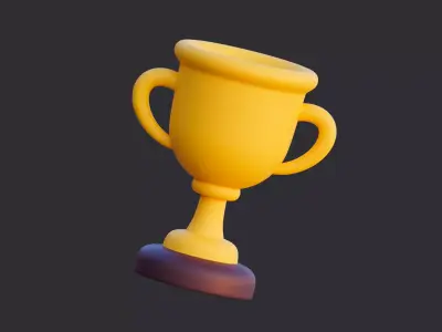 Low Poly Trophy 3D model