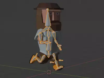 simple Low-poly game character Low-poly 3D model