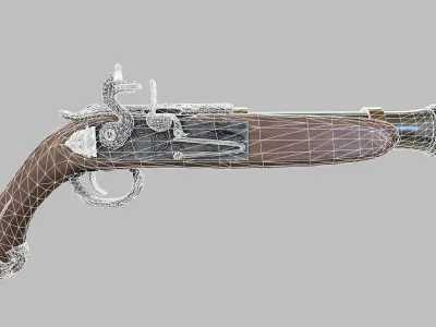 Blunderbuss Low-poly 3D model