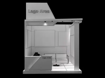 Booth Exhibition Stand a166 3D model