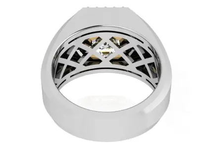 Octagonal Diamond Ring 4319 3D print model
