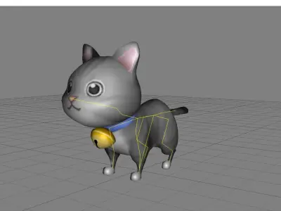 Lowpoly Animal Cartoon - Cat Low-poly 3D model