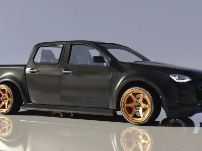 Model 3d Car D-max2020  Custom Cabon 3D model