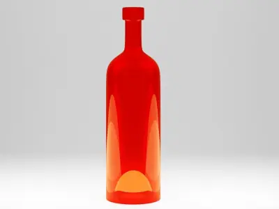 Colorful Glass Bottles Low-poly 3D model