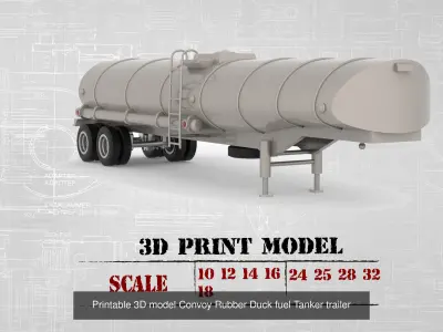 Truck  Rubber Duck and fuel Tanker trailer movie Convoy 3D Model Pack