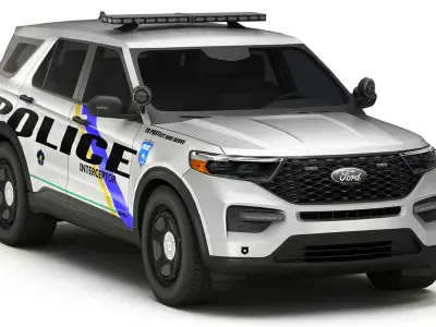 Car Police 2 Low-poly 3D model