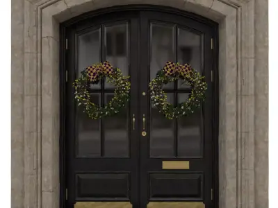 Entrance classic door 07 3D model