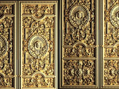 Luxury Classic baroque carved door 1 3D model