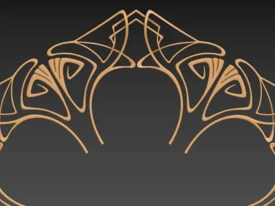 Art Nouveau frame 3D print model