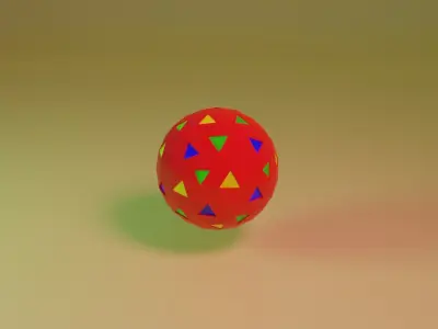 Kid Toy Ball Lowpoly 3D model Free low-poly 3D model