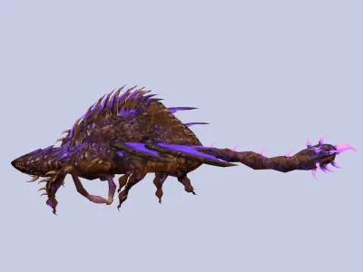 Spaceship ZV Low-poly 3D model