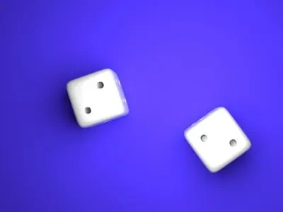 Realistic Dice two 3D model