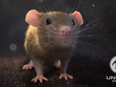Mouse rat Low-poly 3D model