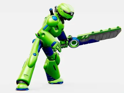 BATTLE DROID ZHOUMI  Rigged for Unreal Engine - Unity - MIXAMO  3D model