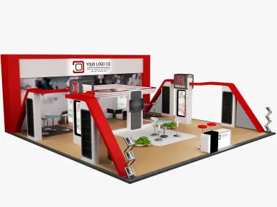 Booth Exhibition Stand a483  3D model
