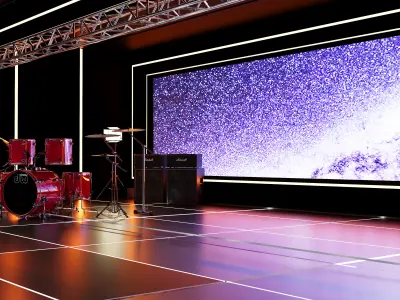 truck  stage bus  3D model