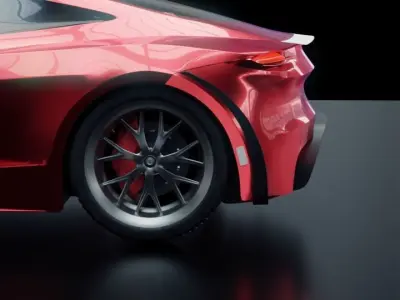 Very realistic Tesla model 3D model