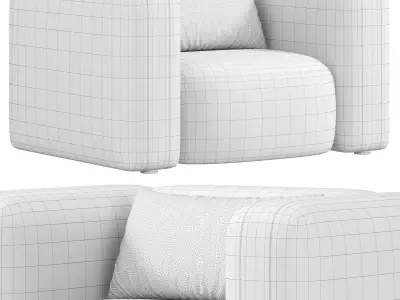 Nara Swivel Chair Gibson Wheat By Highfashionhome 3D model