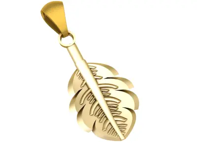 ANNIYO LEAF PENDANT 3D PRINTABLE MODEL 3D print model