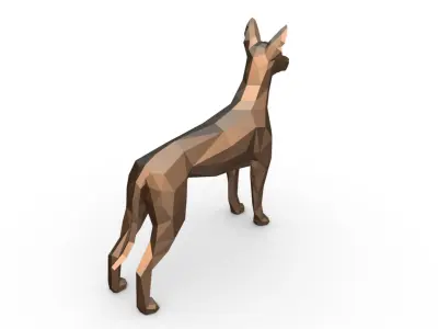 pharaoh hound low poly 3D print model
