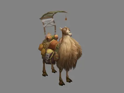 Camel mount Low-poly 3D model