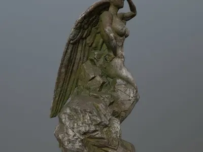 woma statue 1 Low-poly 3D model