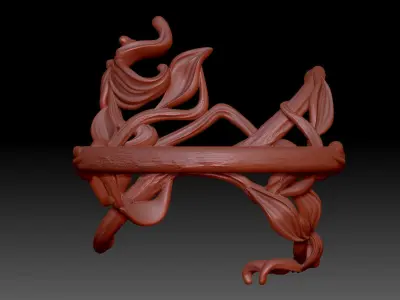 Ring with flowers 3D print model