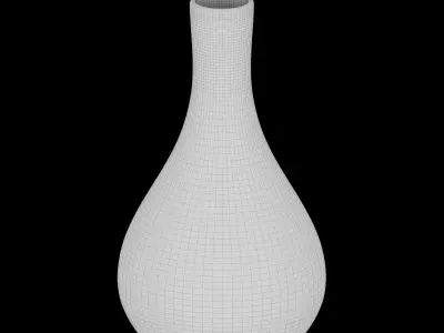 Vase35 vase with gold leaves 3D model