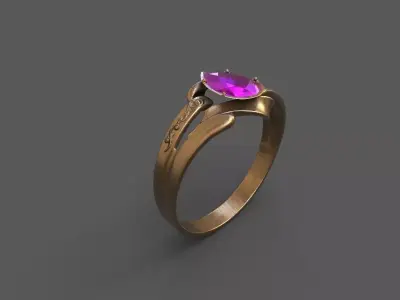 High-Quality 3D Ring Model Low-poly 3D model 13