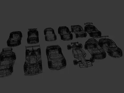 Low Poly Racing Pack Low-poly 3D model