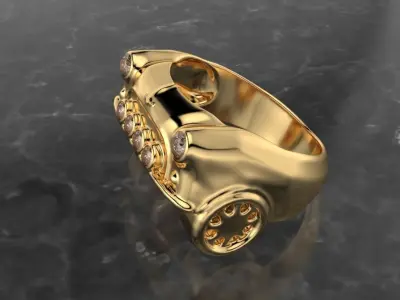 mini cooper ring gems  3D print model