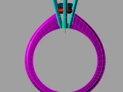 Classic Solitaire Engagement ring Anello solitario Sl74 3D print 3D print model