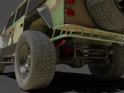 Maung Pindad Military car Low-poly 3D model
