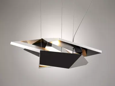 Polygon Crash Pendant Light 3D model