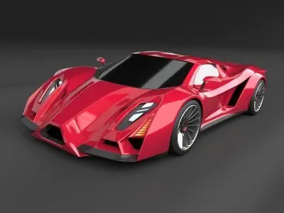 Exonis sports car concept 3D model