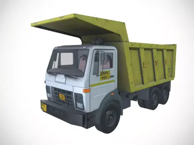 Mining 16 Tyre Truck Tata Signa 4825 Tipper 3D model