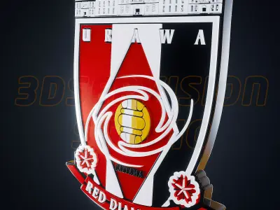 Urawa Red Diamonds logo - Cinematic - 3D print 3D model