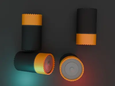 Battery Modular Low-poly 3D model