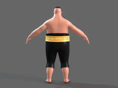Wrestler Character Low-poly 3D model