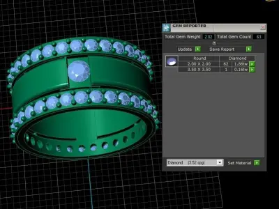 Luxury Engagement Diamond Ring 3d printable Model 3D print model