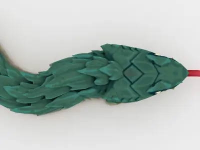 Snake Rigged and Animated Low-poly 3D model