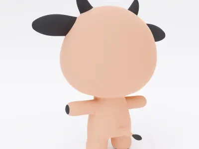 Cartoon cow 3d model  3D model